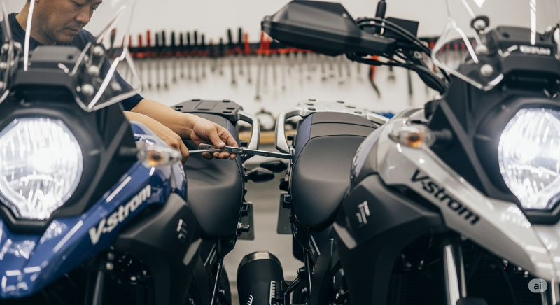 Vストローム250SXの足つきを改善