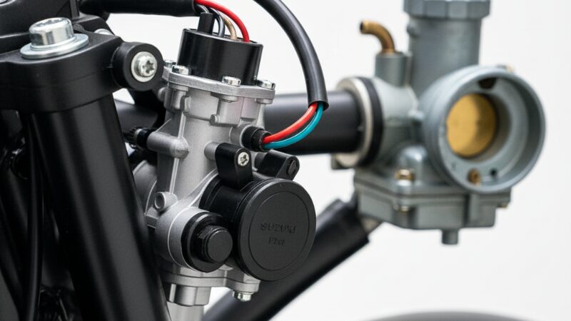 グラストラッカーのFI(フューエルインジェクション)ユニットの接写