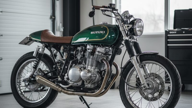 カフェレーサースタイルにカスタムされたグラストラッカー