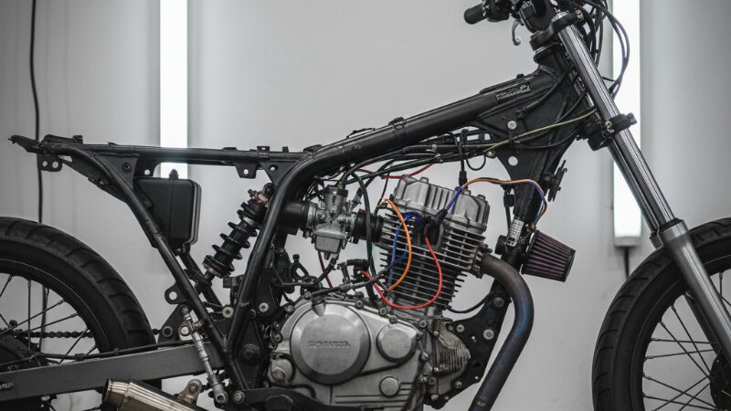 スカチューンカスタムされたFTR223の側面