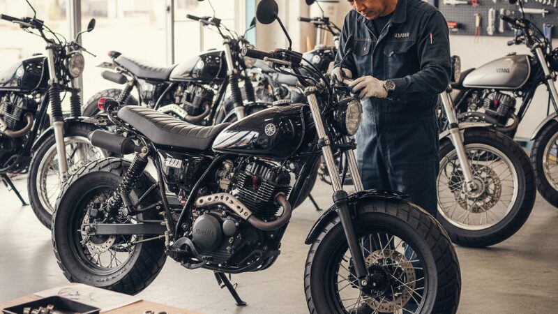 TW200とTW225の中古車選びと整備風景