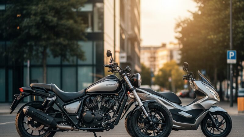 他の125ccバイクと並ぶパイルダー125