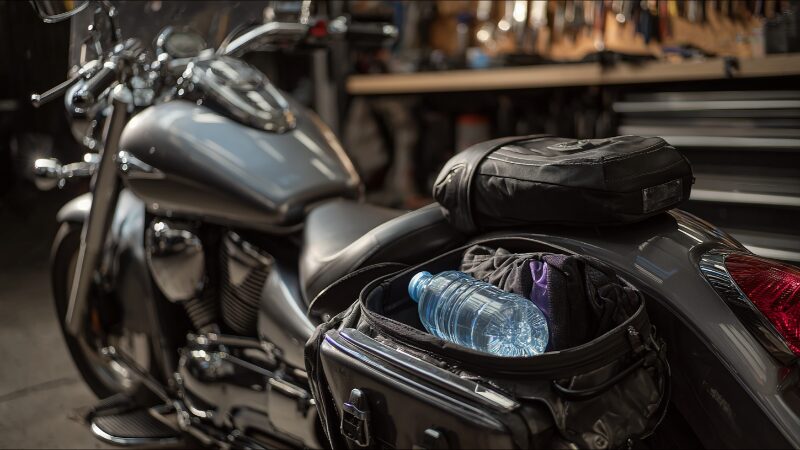 イントルーダーLC250のシートが開き、その下の収納スペース