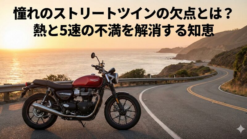 憧れのストリートツインの欠点とは？熱と5速の不満を解消する知恵