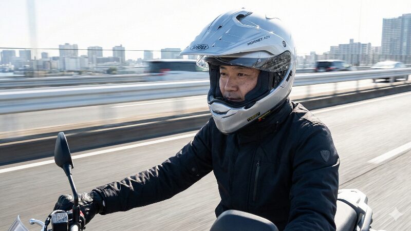 バイザーの風圧と高速道路での疲労