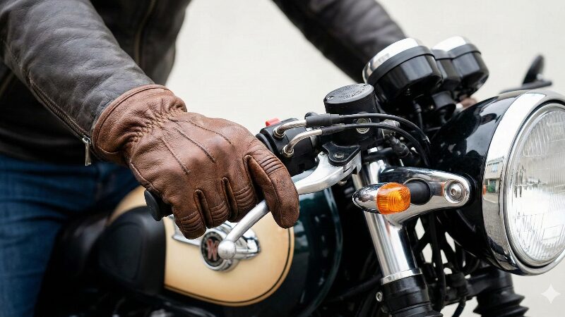 低いハンドルを握りしめ、手首に負担がかかっている様子