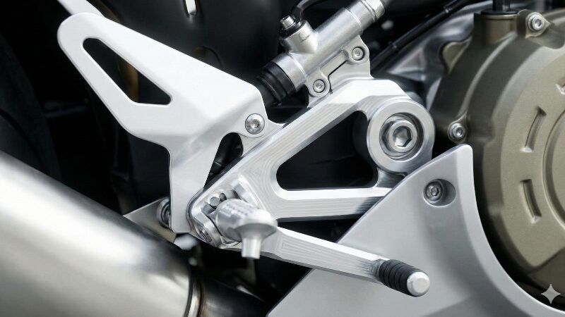 金属の質感が美しい高級感のある社外製バックステップ