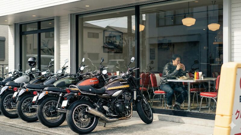 鎌倉市大船にあるライダーズカフェ「TRIPLE CAFE」の外観