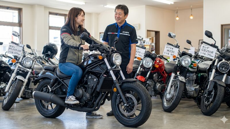 心者におすすめの足つきが良い250cc中古バイク5選