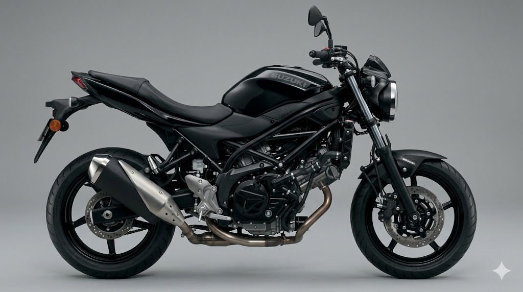 SV650の645cc Vツインエンジンと車体構成の俯瞰 