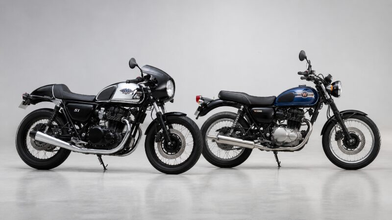 メグロS1とW230を並べて比較するイメージ