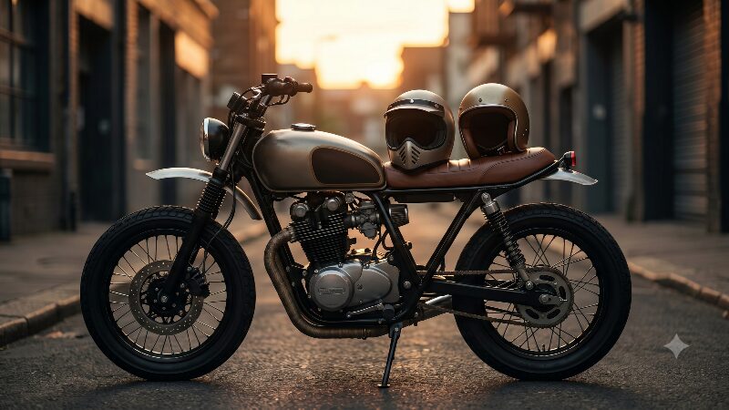 FTR223のトラッカースタイルに似合う2つのヘルメット（ネオクラシックフルフェイスとジェットヘルメット）