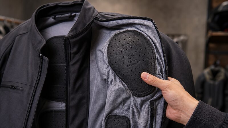 ライディングジャケット内側のインナープロテクター（CE規格 インナープロテクター）