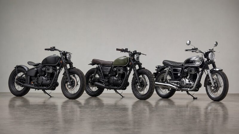 GB350のボバー・ブラット・クラシックの3スタイルを比較したイメージ
