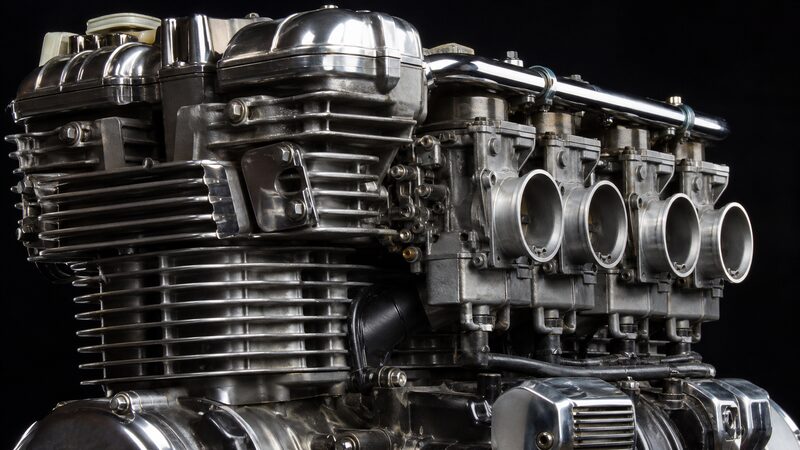 ゼファーχの空冷4気筒DOHC4バルブエンジンのフィン
