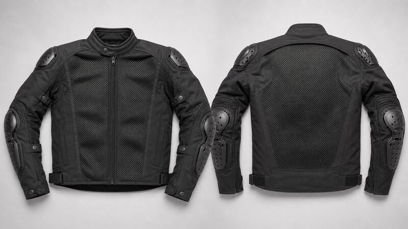 通気性とCE規格プロテクターを両立させたフルメッシュジャケットの構造