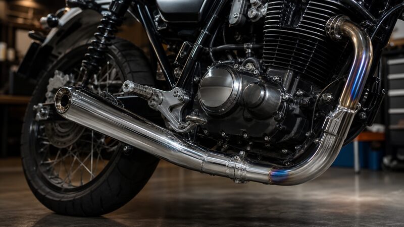 GB350に装着した車検対応スリップオンマフラー